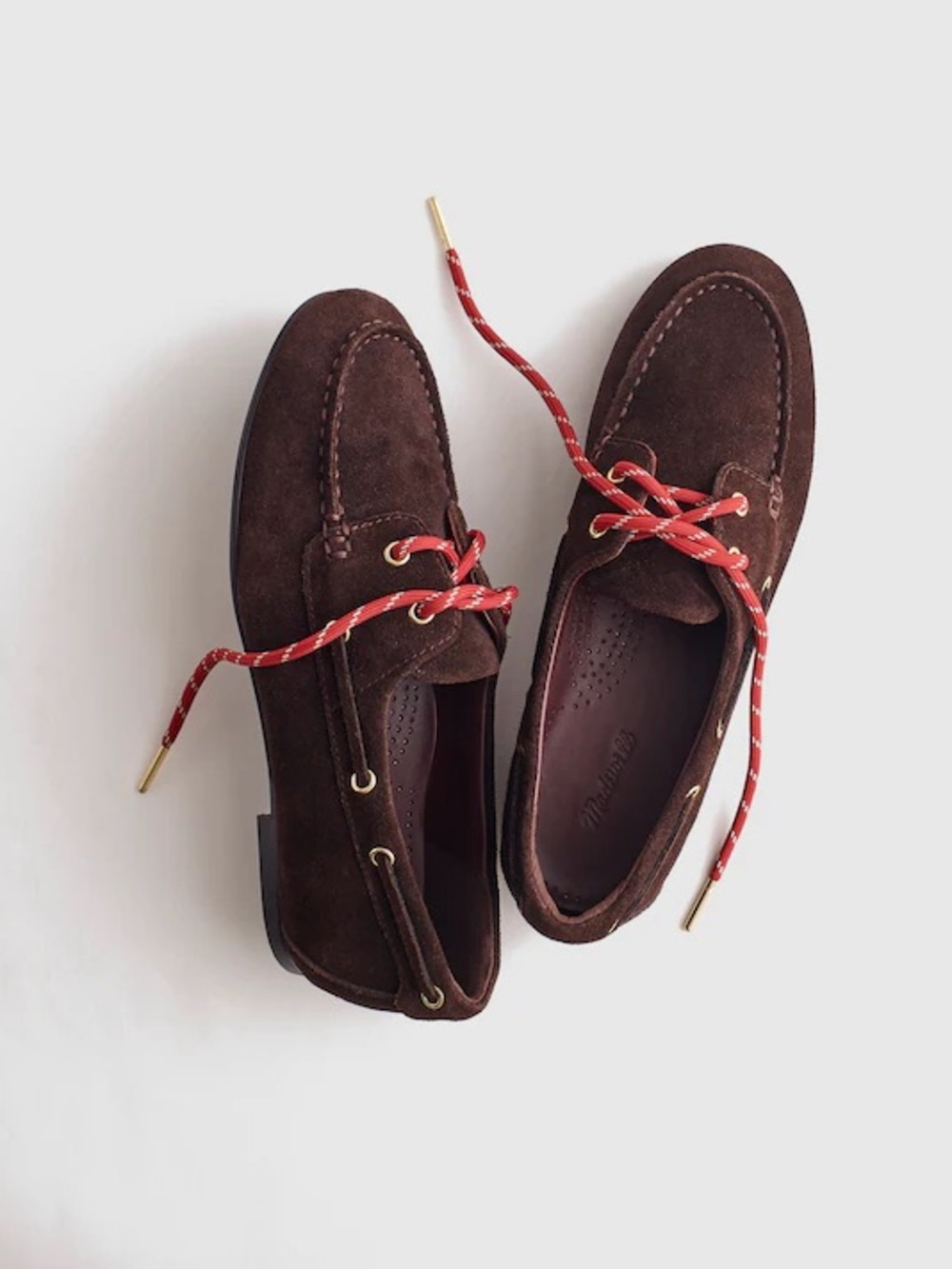 Madewell The Jamie Boat Shoe in Dark Carob Brown